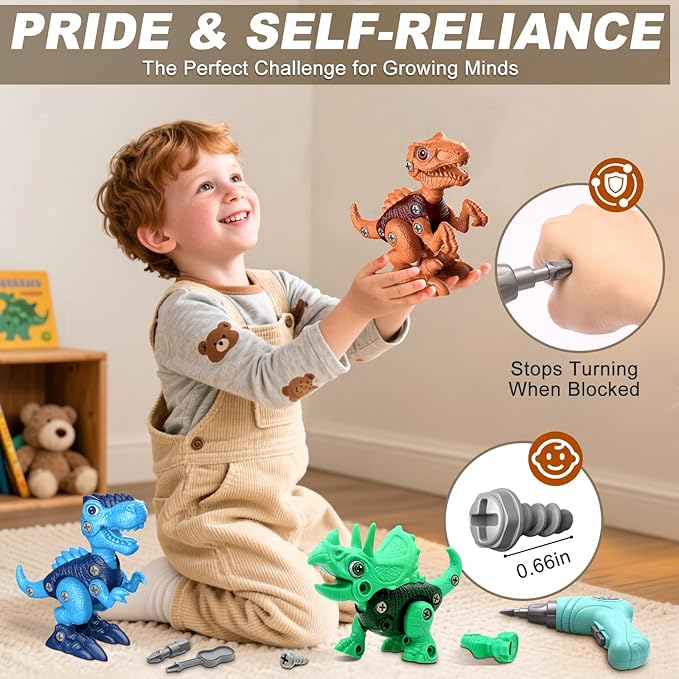 Rawblocks™ - Dinosaur STEM Toy Set for Kids