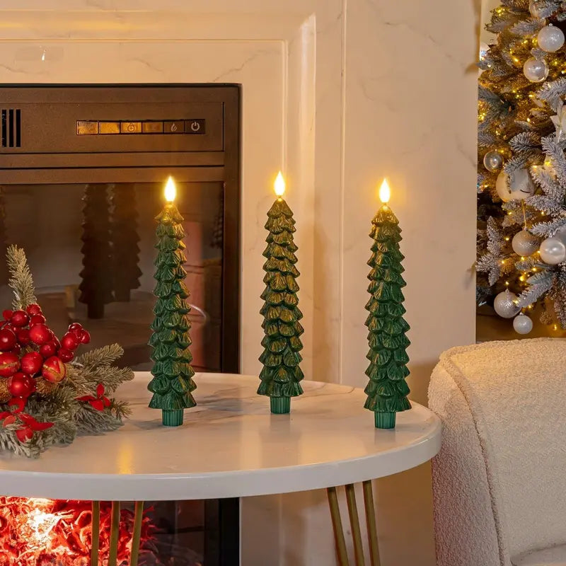 Snowy Glow Candles